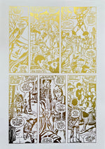 Set of 2 Thor Comic Cover & Comic Strip Foil Prints