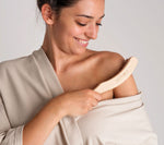 Sharp coconut body brush with a handle