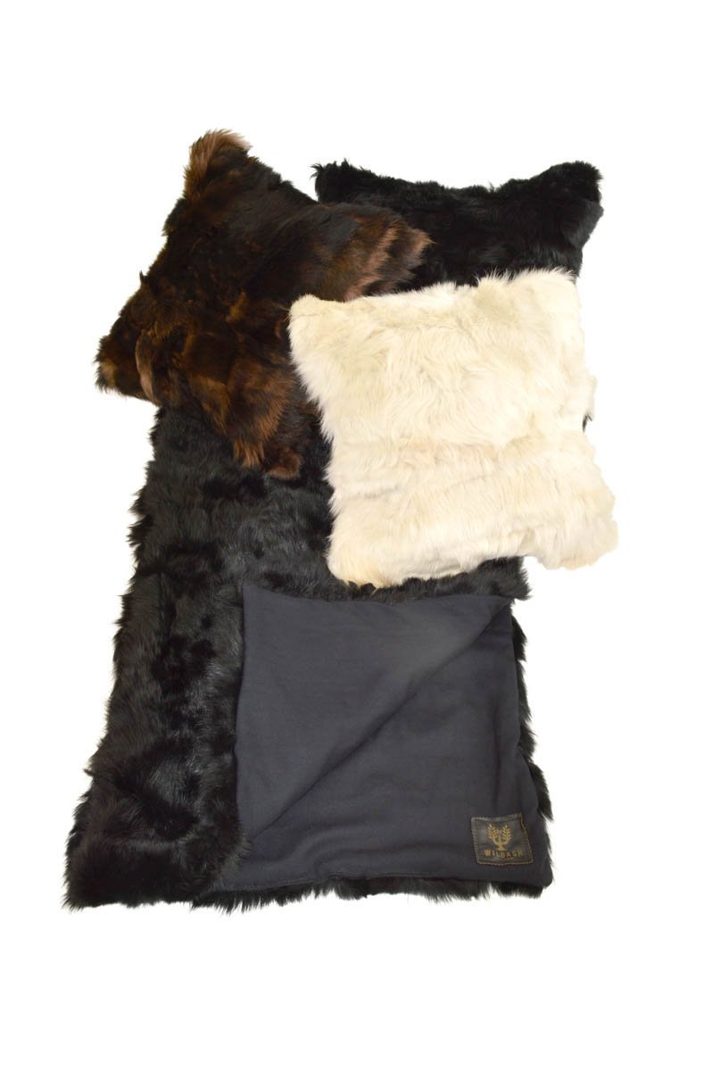 Shearling Cushion Square 45cm Clotted Cream & Sandstone Merino Wool