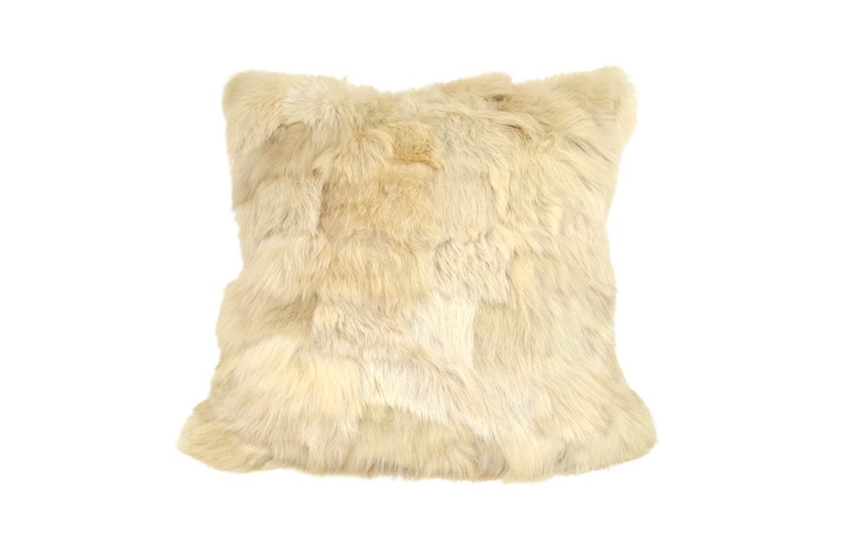 Shearling Cushion Square 45cm Clotted Cream & Sandstone Merino Wool