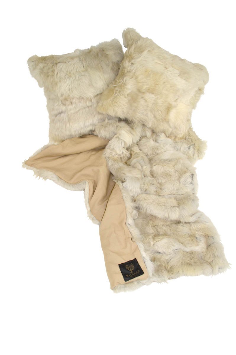 Shearling Cushion Square 45cm Clotted Cream & Sandstone Merino Wool