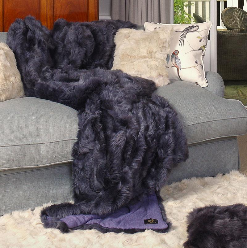 Shearling Cushion Square 45cm Clotted Cream & Sandstone Merino Wool