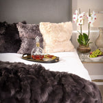 Shearling Cushion Square 45cm Clotted Cream & Sandstone Merino Wool