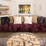 Shearling Cushion Square 45cm Clotted Cream & Sandstone Merino Wool