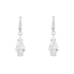 Shine Bright Rhombus Drop Earrings: Silver