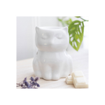 Shiny White Cat Oil Burner