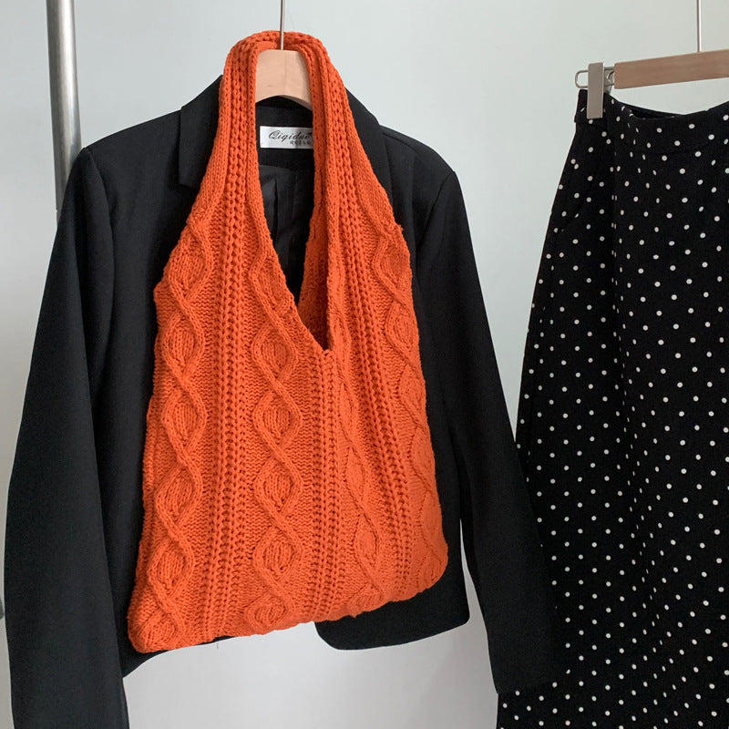 Shoulder Knitted Woolen Crochet Tote Bag