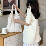 Shoulder Knitted Woolen Crochet Tote Bag