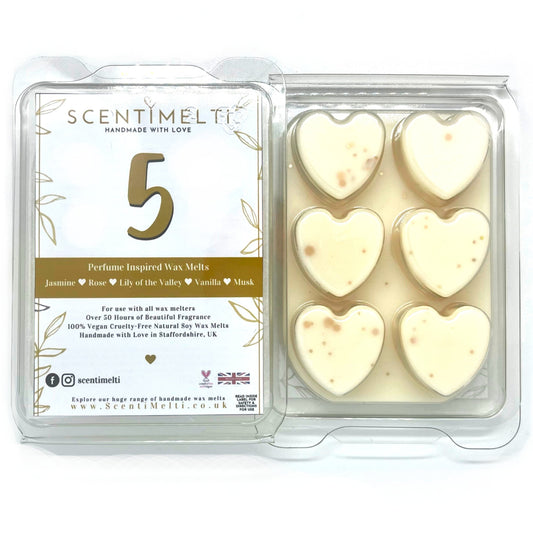 5 Perfume Heart Clamshell Wax Melts - ScentiMelti  5 Perfume Heart Clamshell Wax Melts