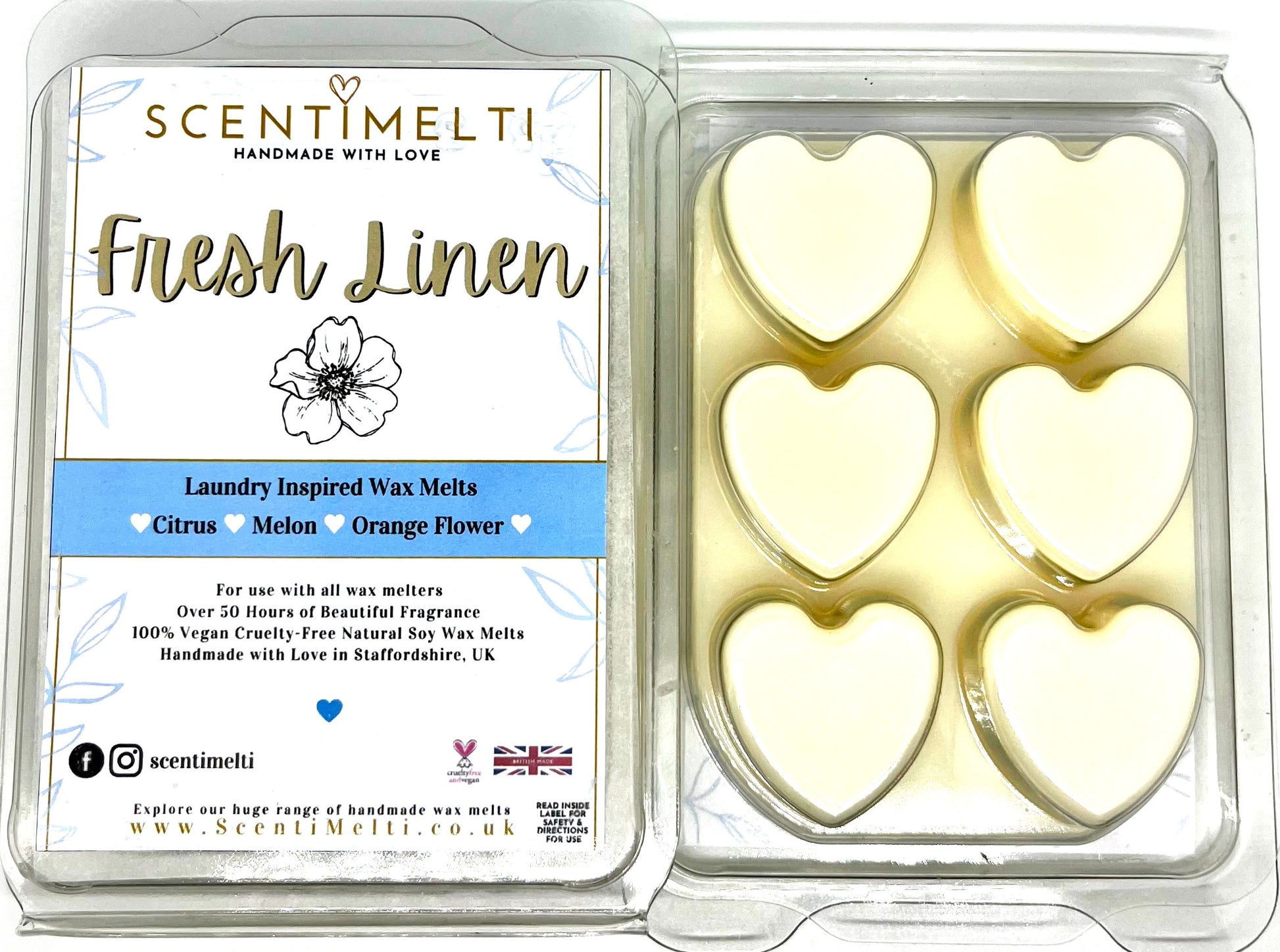 Fresh Linen Wax Melts - ScentiMelti  Fresh Linen Wax Melts