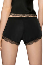 Roza Sija Black Lace Trim Shorts Briefs