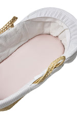 Silk Moses Basket & Carrycot Fitted Sheet - Blush Pink Blush Pink