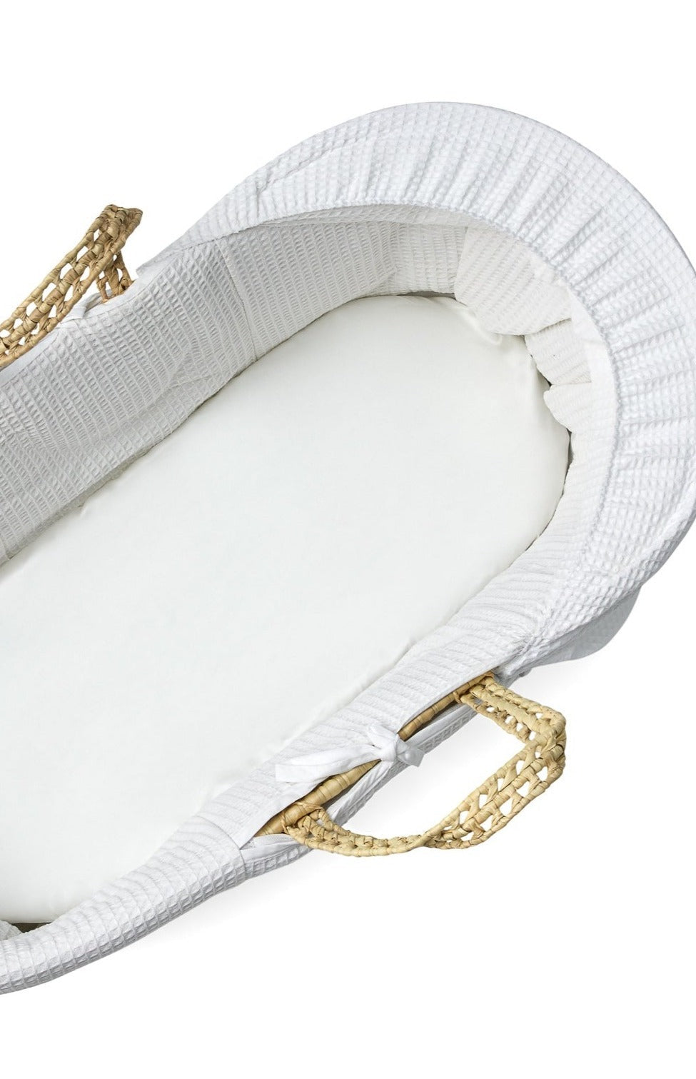 Silk Moses Basket & Carrycot Fitted Sheet - Snow White Snow White