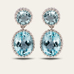 Dainty London Silver Sky Blue Topaz Aurelia Earrings