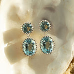 Dainty London Silver Sky Blue Topaz Aurelia Earrings