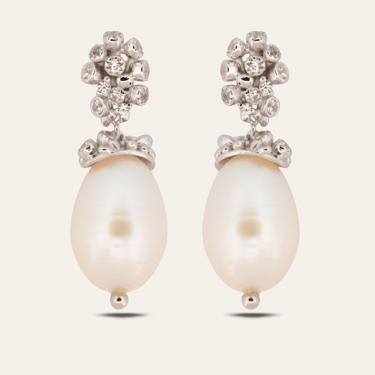 Dainty London Silver Baroque Pearl Earrings - Lyra