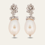 Dainty London Silver Baroque Pearl Earrings - Lyra