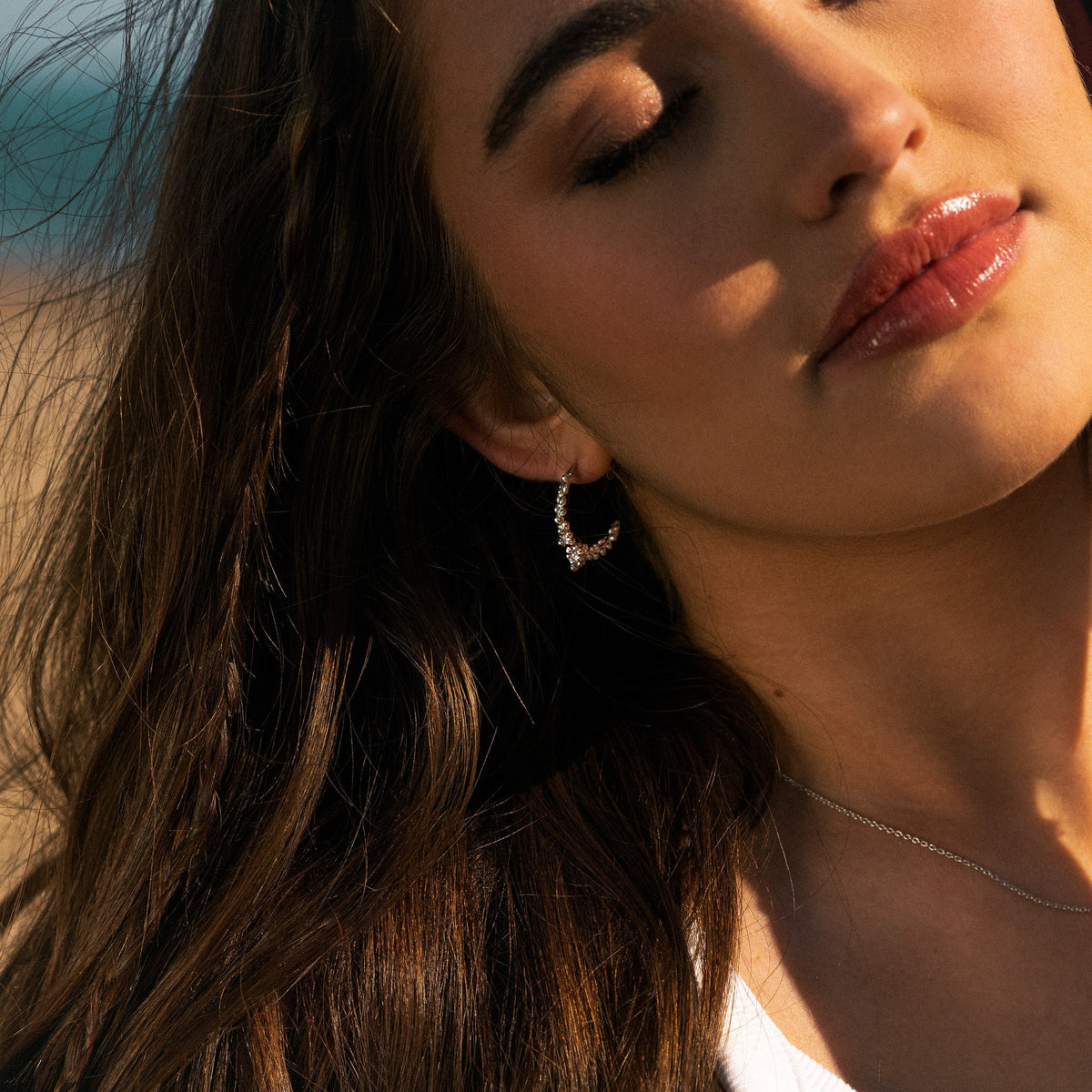 Dainty London Silver Nyx Hoops