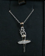 Silver Pendant on 45cm Silver Chain Various Designs Ballerina