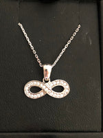 Silver Pendant on 45cm Silver Chain Various Designs Infinity