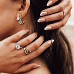 Dainty London Silver Topaz Gemstone Zaria Earrings