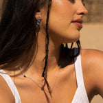 Dainty London Silver Sky Blue Topaz Aurelia Earrings