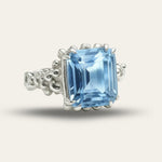 Dainty London Silver Sky Blue Topaz Ring - Aurelia