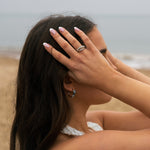 Dainty London Silver Topaz Gemstone Zaria Earrings