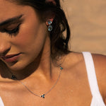 Dainty London Silver Topaz Necklace - Galene