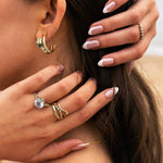 Dainty London Gold Topaz Gemstone Zaria Earrings