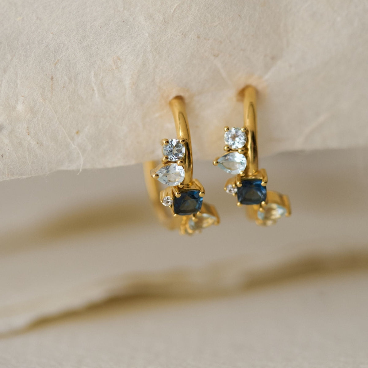 Dainty London Gold Topaz Gemstone Zaria Earrings