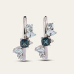 Dainty London Silver Topaz Gemstone Zaria Earrings