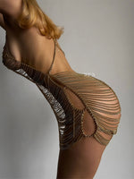 SIREN Gold Chain Dress One Size