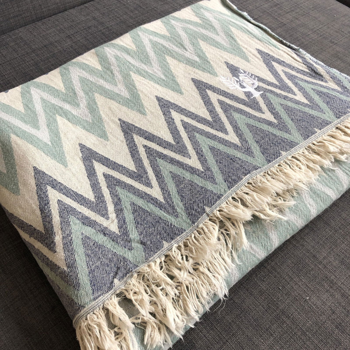 Sirocco Organic Cotton Jacquard Weave Throw