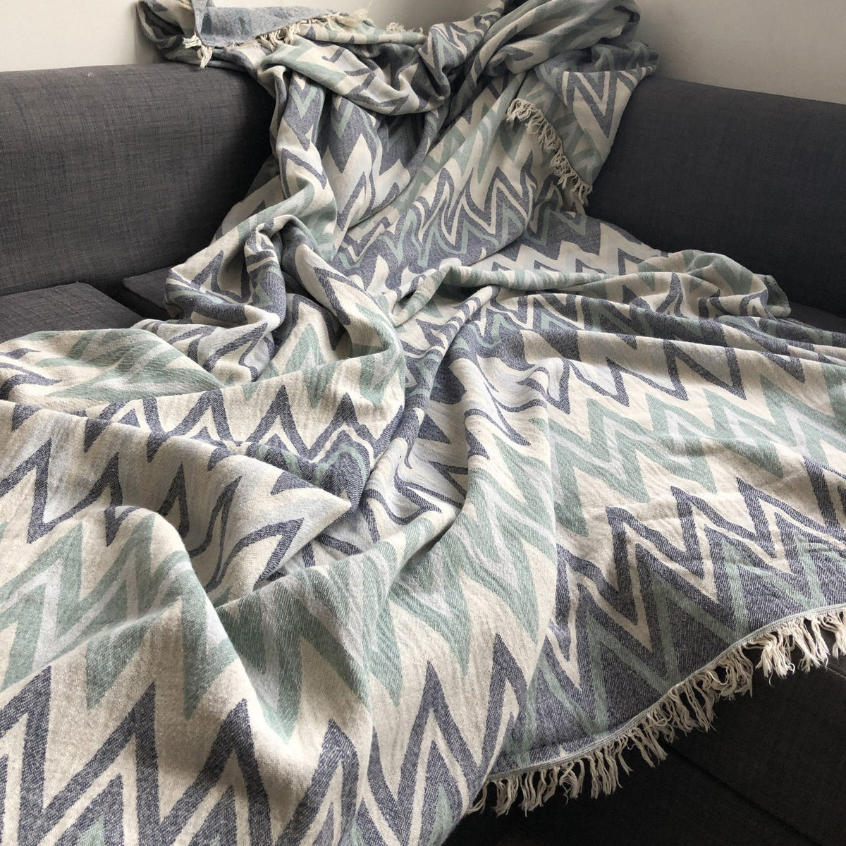 Sirocco Organic Cotton Jacquard Weave Throw