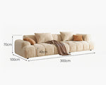Newbury Modern Three Seater Sofa, Velvet 300cm