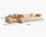 Newbury Modern Three Seater Sofa, Velvet 360cm