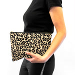 Contoured Sleep Mask & Accessories Bag Set - Leopard Print