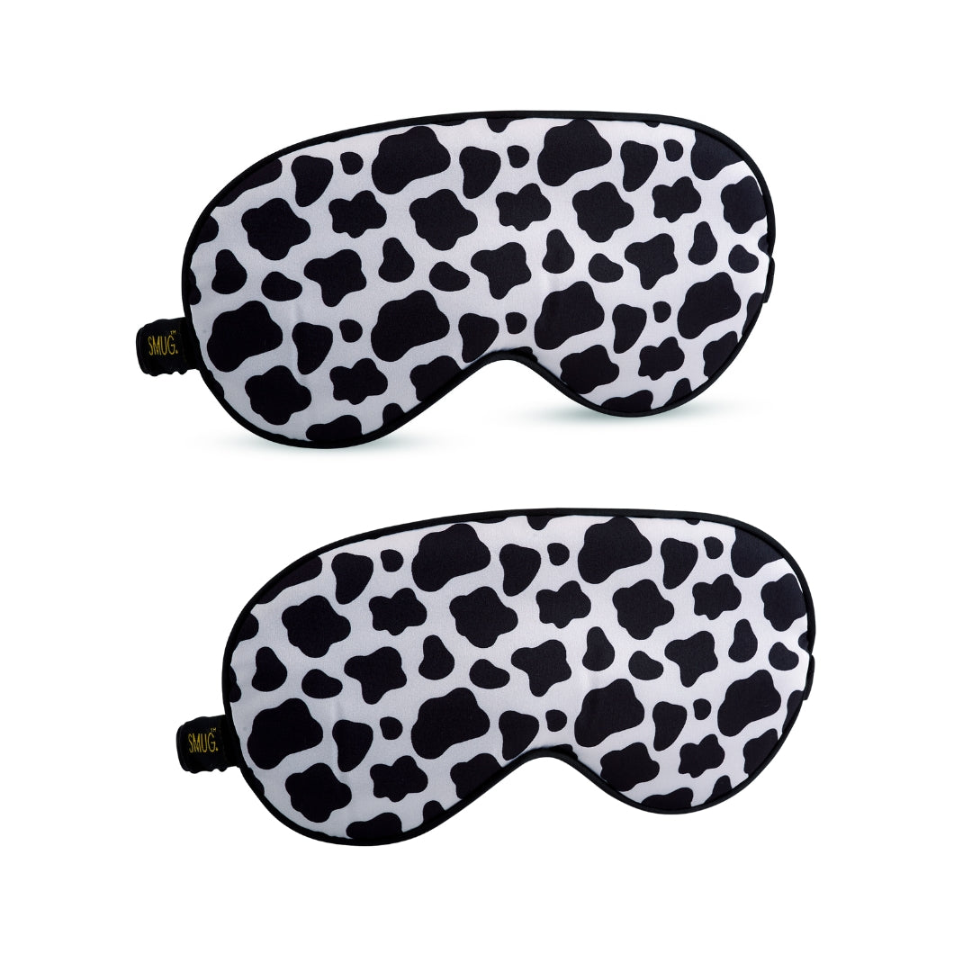 Satin Sleep Mask Twin Pack Sets - Various Designs Cow