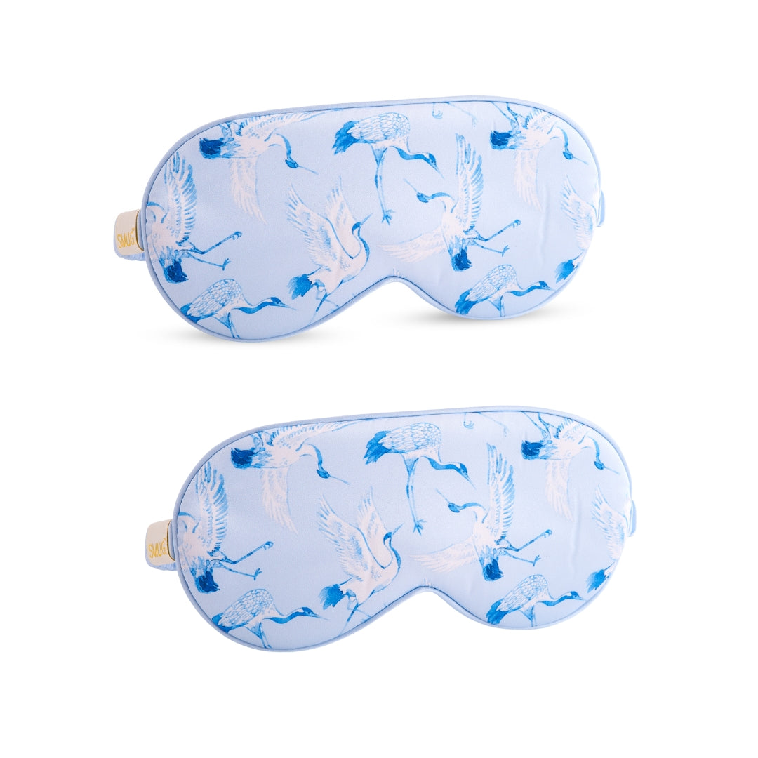 Satin Sleep Mask Twin Pack Sets - Various Designs Cranes
