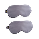 Satin Sleep Mask Twin Pack Sets - Various Designs Grey
