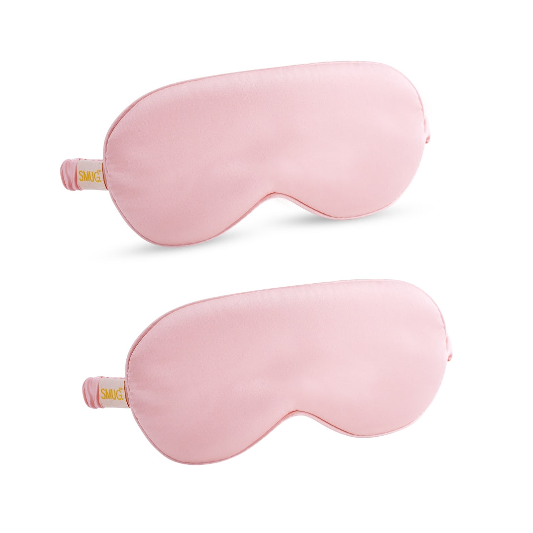 Satin Sleep Mask Twin Pack Sets - Various Designs Pink
