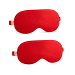 Satin Sleep Mask Twin Pack Sets - Various Designs Red