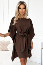 Numoco Sofia Butterfly Day Dress Brown