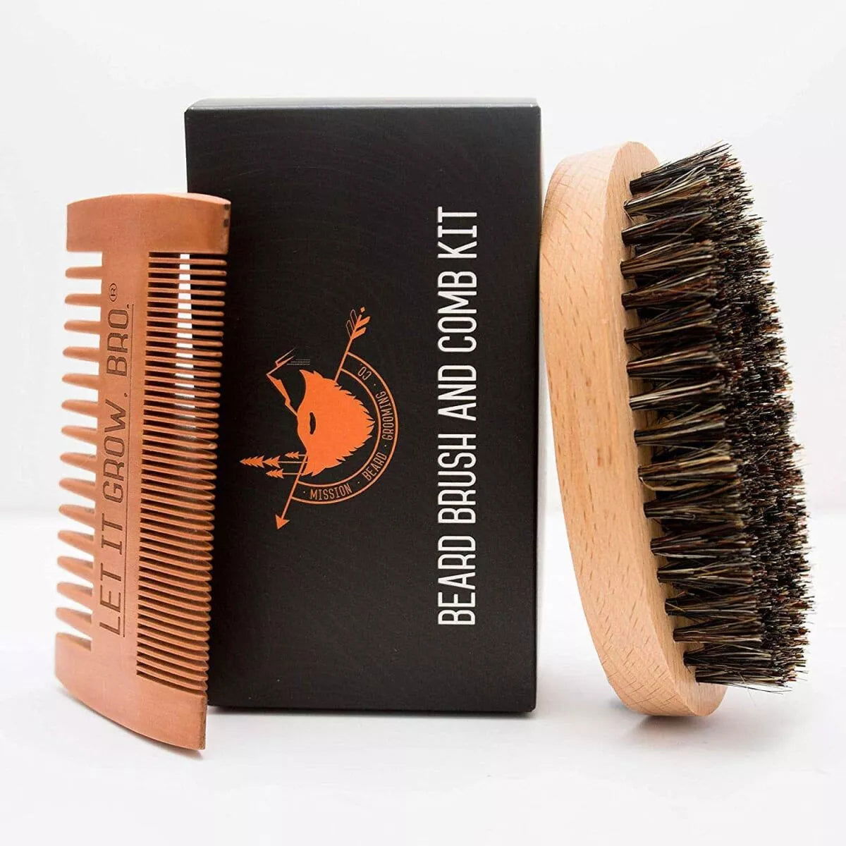 Mission Beard Soft Bristle Beard, Brush & Comb Kit