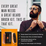 Mission Beard Soft Bristle Beard, Brush & Comb Kit