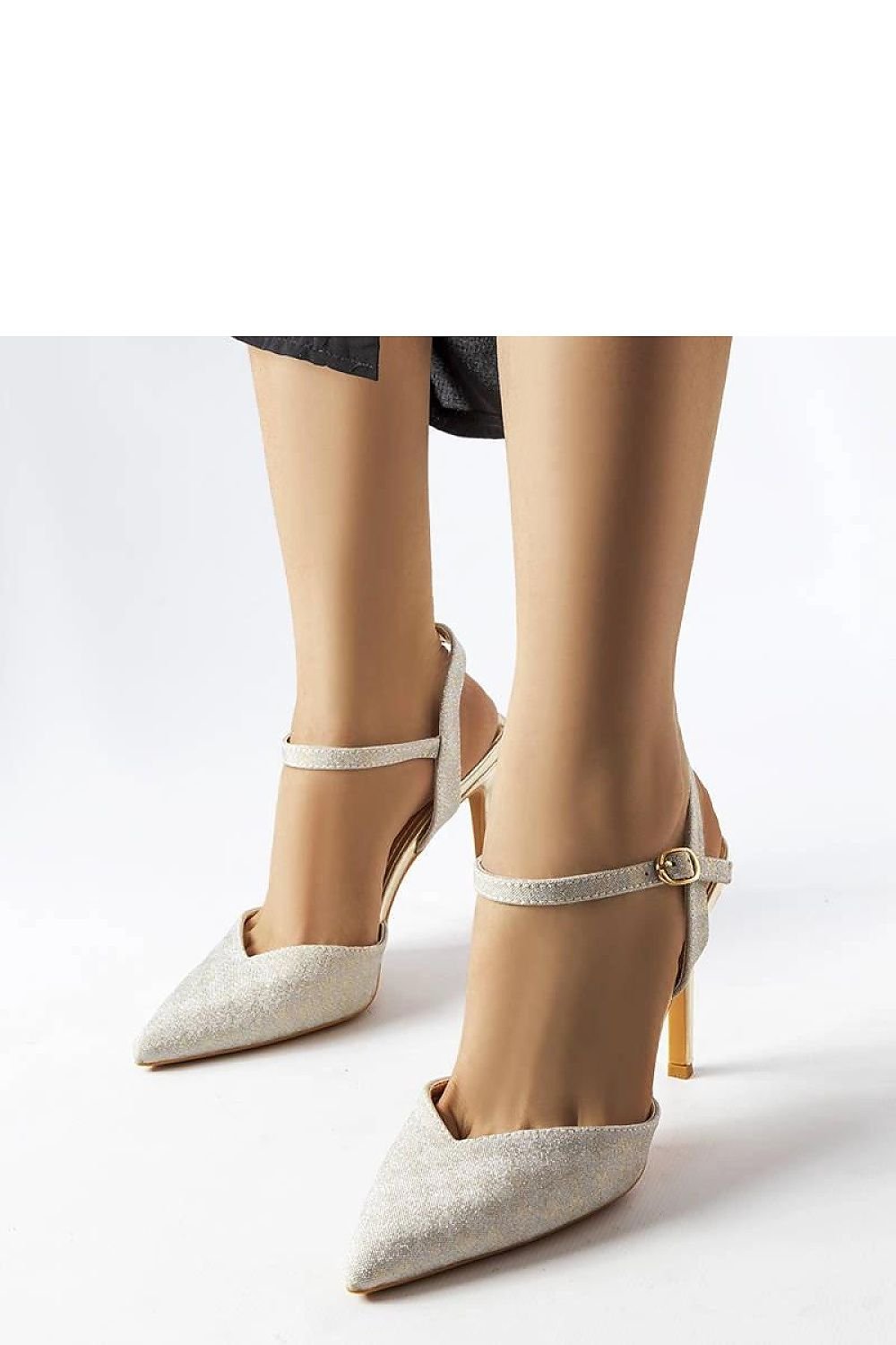 Solea Gallia Shiny Stiletto Pumps Gold