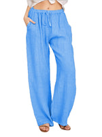 Solid Loose Loungewear Trousers with Pockets