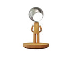 Solid Wooden Robot Moon Desk Bedroom Bedside Living Room Lamp