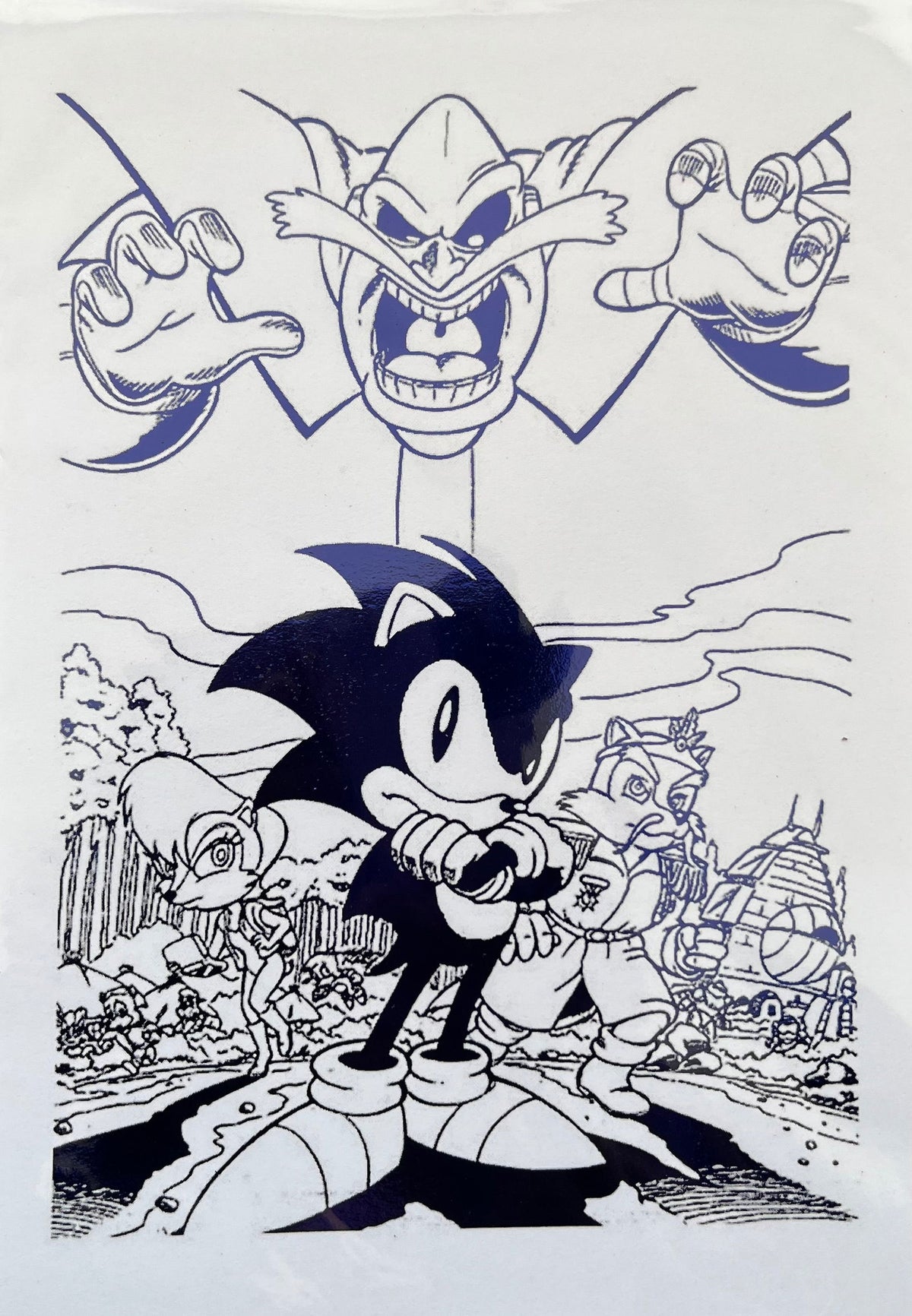Sonic The Hedgehog Foil Print
